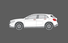 Mercedes-Benz GLA Class (X156) Door Handle Cup CLEAR Shield