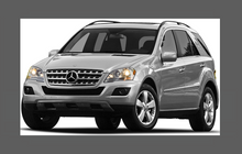 Mercedes-Benz ML (W164) 2008-2012, Headlights CLEAR Stone Protection