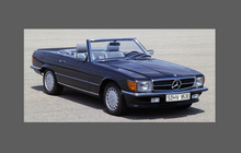 Mercedes-Benz SL Class (R107) Headlights CLEAR Stone Protection CLASSIC