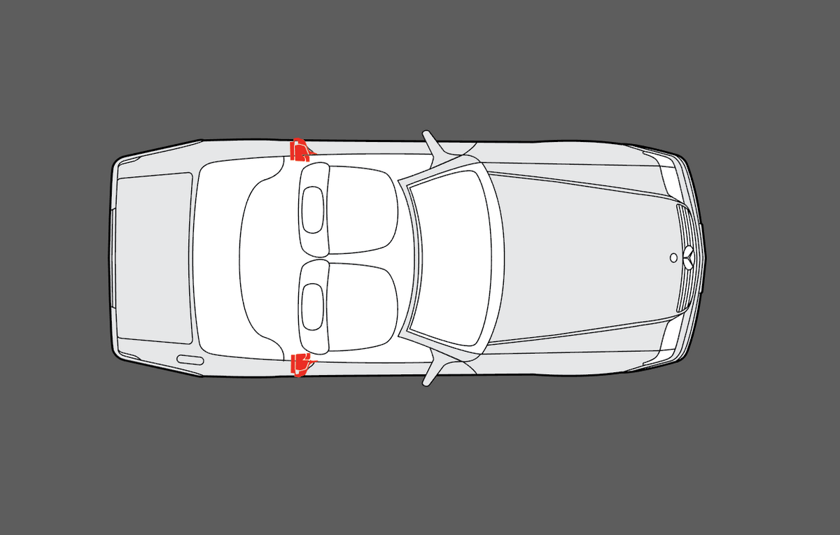 Mercedes-Benz SL Class (R129) Roof Latch Cover CLEAR Shield (Classic)