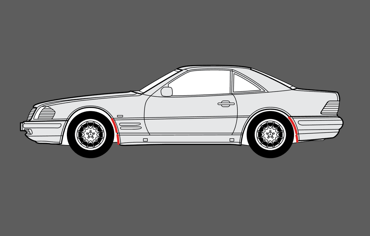 Mercedes-Benz SL Class (R129) Arch Edge CLEAR Shield Set (Classic)
