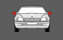 Mercedes-Benz SL Class (R129) Door Mirrors CLEAR Shield (Classic)