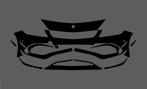 Mercedes-Benz A45 AMG Aero (W176 Facelift)16-18, Front Bumper CLEAR Paint Protection