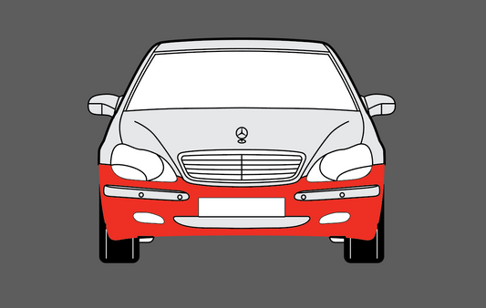 Mercedes-Benz S Class (W220) Front Bumper CLEAR Shield