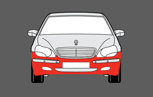 Mercedes-Benz S Class (W220) Front Bumper CLEAR Shield