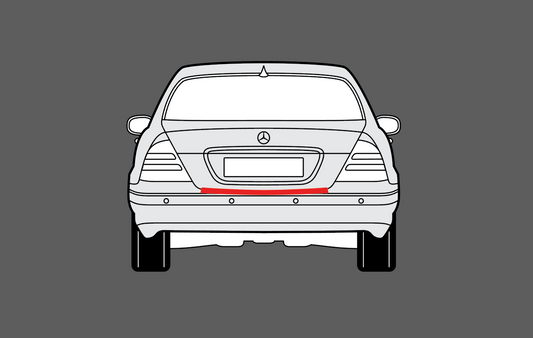 Mercedes-Benz S Class (W220) Rear Bumper Upper CLEAR Shield