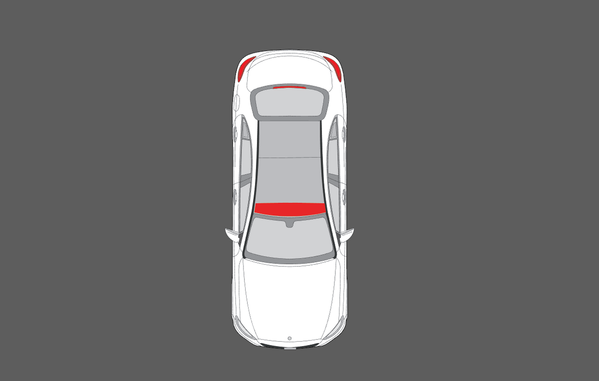 Mercedes-Benz C Class (W205) Roof Front CLEAR Paint Protection