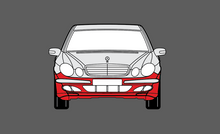Mercedes-Benz E Class E55 AMG (W211) Front Bumper CLEAR Paint Protection