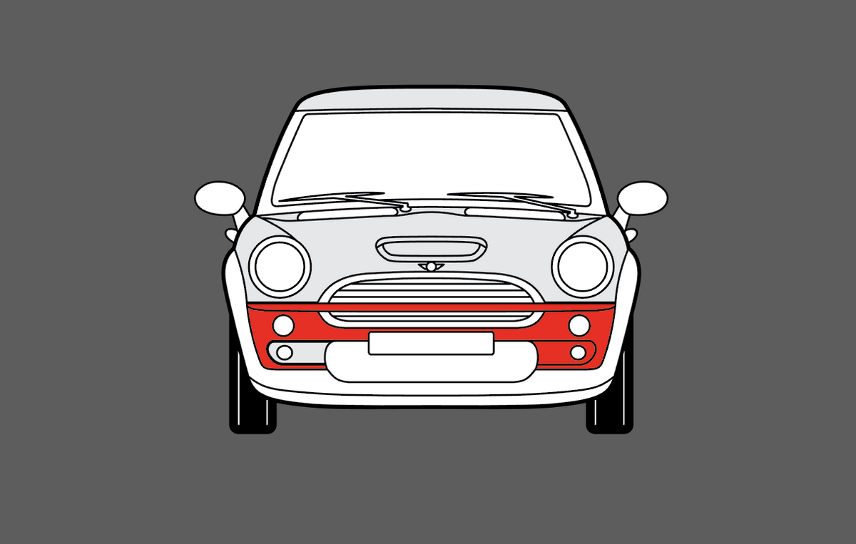 Mini Cooper S (BMW) 2001-2006 Front Bumper CLEAR Paint Protection
