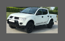 Mitsubishi L200 2010-2015, Rear Side Panel Arches CLEAR Stone Protection