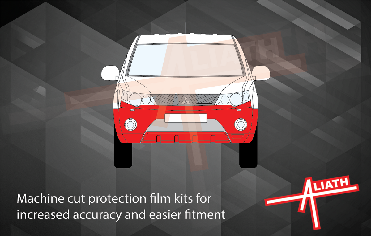 Mitsubishi Outlander 2009-2014, Front Bumper CLEAR Paint Protection
