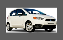 Mitsubishi Colt 2009-2012, Side Sill Sirt Rear Section CLEAR Paint Protection