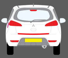 Mitsubishi Colt 2009-2012, Rear Bumper Upper BLACK TEXTURED Paint Protection