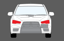 Mitsubishi Lancer Evolution 10 2007-2016, Headlights CLEAR Paint Protection