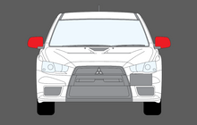 Mitsubishi Evolution 10 2007-2016 Door Mirror Covers CLEAR Paint Protection