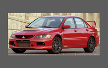 Mitsubishi Evolution 9 2005-2007 Door Mirror Covers CLEAR Paint Protection