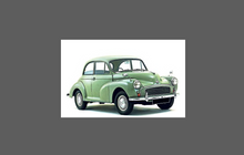 Morris Minor, 7" Headlights CLEAR Stone Protection CLASSIC