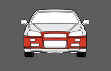 Nissan Skyline GTR (R34) 1999-2002 Front Bumper CLEAR Paint Protection