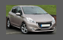 Peugeot 208 2012-2019, Rear Bumper Upper CLEAR scratch Protection