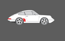 Porsche 911 964 Carrera (1989-1993), Rear QTR & Skirt CLEAR Paint Protection