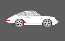 Porsche 911 Classic Carrera 3.2 / SC Standard Body, Rear QTR / Wing Arch BLACK TEXTURED Paint Protection
