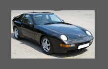 Porsche 968 (1992-1995), Rear QTR & Skirt BLACK TEXTURED Paint Protection