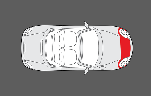 Porsche Boxster 986 1996-2004 Bonnet & Wings CLEAR Shield