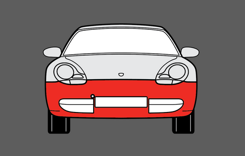 Porsche Boxster S 986 1996-2004 Front Bumper CLEAR Shield