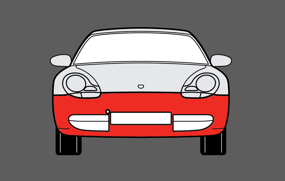 Porsche Boxster 986 1996-2002 Front Bumper CLEAR Shield