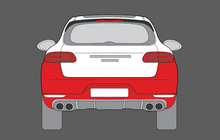 Porsche Macan GTS (Type 95B) 2014- Rear Bumper CLEAR Paint Protection