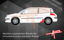 Renault Megane (3 Door) 2002-2009, Rear Sill & QTR Arch BLACK Paint Protection