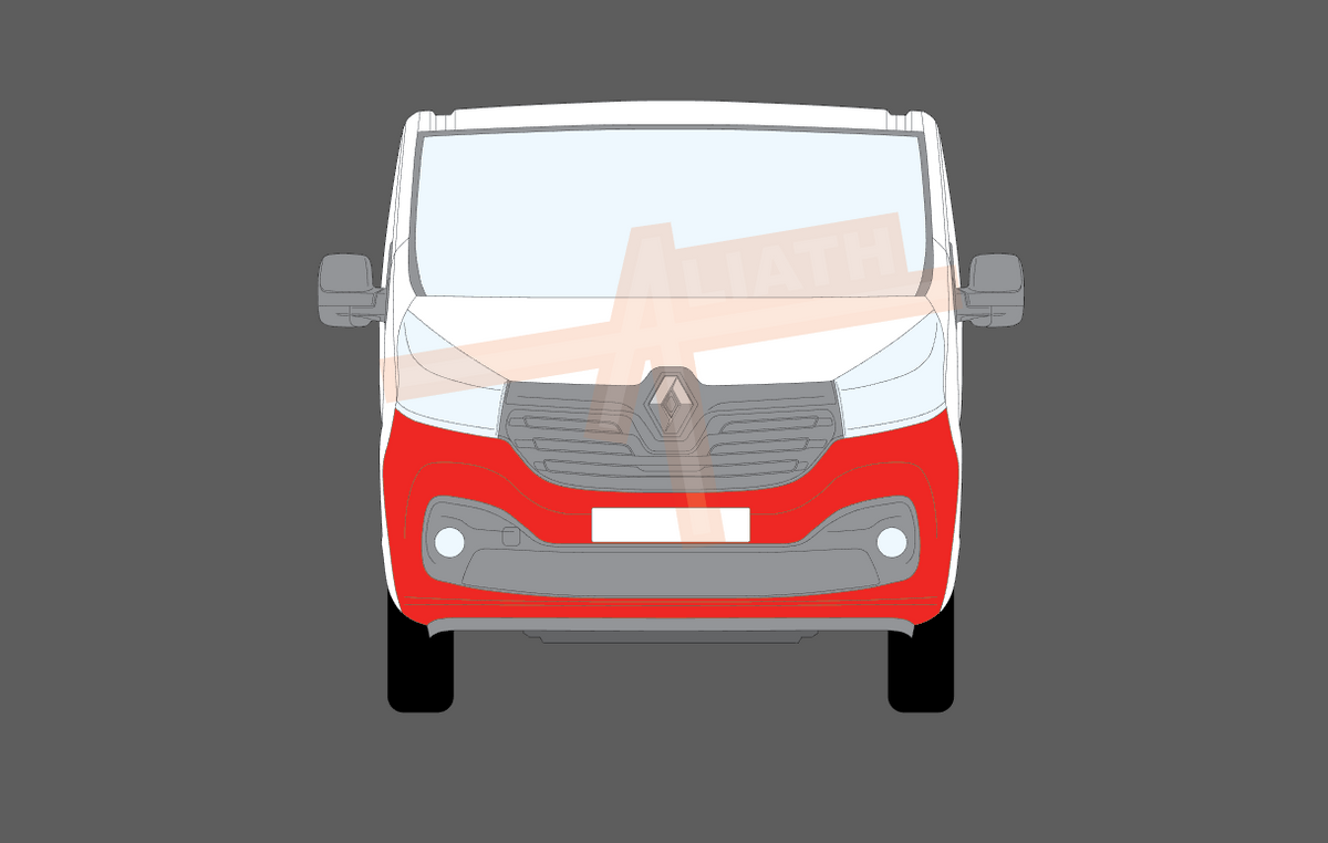Renault Trafic 2015-Present, Front Bumper CLEAR Paint Protection