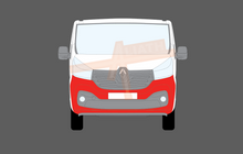 Renault Trafic 2015-Present, Front Bumper CLEAR Paint Protection