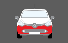 Renault Clio Cup Trophy 2017-2019, Front Bumper CLEAR Paint Protection