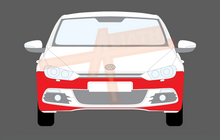 Volkswagen Scirroco (Type 1K8 Pre-Facelift) 2008-2014, Front Bumper CLEAR Paint Protection