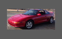 Toyota MR2 (Mk2) 1989-1999, Mirror Caps CLEAR Paint Protection CLASSIC