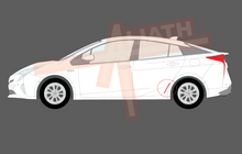 Toyota Prius 2015-Present, Rear Qtr Arches CLEAR Paint Protection