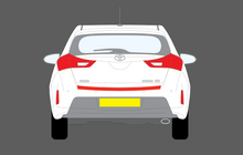 Toyota Auris (2nd gen Pre-Facelift) 2012-2015, Rear Bumper Upper CLEAR Paint Protection