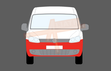 Volkswagen Caddy Van 2010-2015, Front Bumper CLEAR Paint Protection
