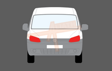 Volkswagen Caddy Van 2010-2015, Headlights CLEAR Stone Protection