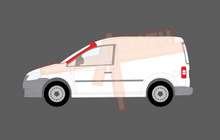 Volkswagen Caddy Van 2010-2015, A-Pillars CLEAR Paint Protection