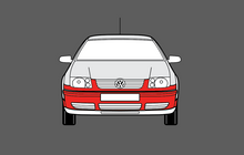 Volkswagen Bora / Jetta (MK4) 1999-2006 , Front Bumper CLEAR Paint Protection