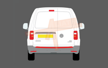 Volkswagen Caddy Van 2004-2019, Rear Bumper BLACK Scratch Protection