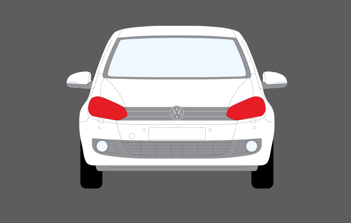 Volkswagen Golf MK6 (Type 5K) 2008-2013, Headlights CLEAR Stone Protection
