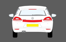 Volkswagen Scirroco (Type 1K8 Facelift) 2014-2017, Rear Bumper Upper CLEAR Paint Protection