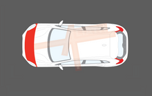 Volvo V40 (2013-2019), Bonnet & Wings Front Sections CLEAR Paint Protection