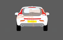 Volvo V40 (2013-2019), Rear Bumper Upper Loading Sections CLEAR Paint Protection