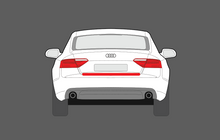 Audi A5 S5 RS5 (Type 8T Facelift) 2011-2016, Rear Bumper Upper CLEAR Paint Protection