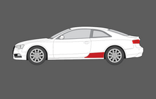 Audi A5 S5 RS5 (Type 8T Facelift) 2011-2016, Rear QTR / Sill CLEAR Paint Protection