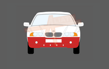 BMW 3-Series Coupe M-Sport (Type E46) 2003-2006, Front Bumper CLEAR Paint Protection